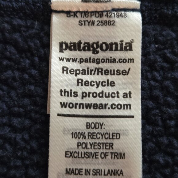 Patagonia Better Sweater Fleece Full Zip Vest Navy Blue Small - Picture 12 of 13